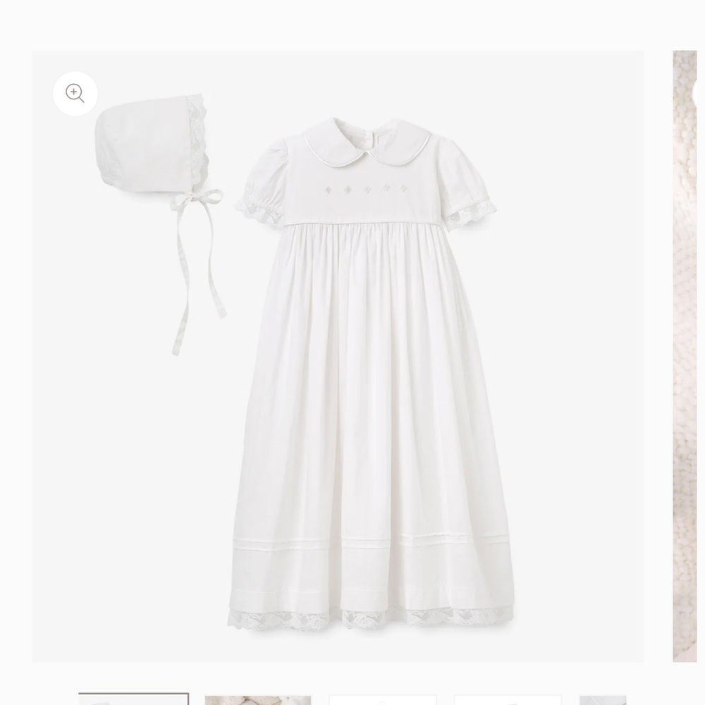 Elegant Baby Christening Gown and Bonnet 0-12 months